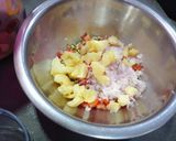 A picture of step 1 of Corn Basket Chaat.