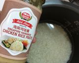 Hình bước làm 1 của món Cơm hạt quinoa nước cốt gà- cải xà lách son đậu hủ non