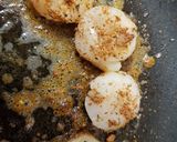 A picture of step 1 of My Garlic Seared Scallops and Fish medley. 😘.