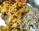 A picture of step 2 of Leftover MoongPoha Cutlet..