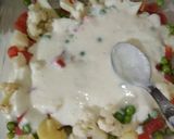 A picture of step 3 of Baked vegetable in white sauce.