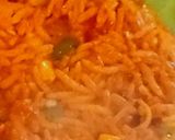 A picture of step 5 of Paneer Shashkik Sizzler with Schezwan Corn Rice.