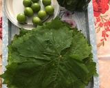 عکس مرحله 1 از دستور دلمه ی برگ مو و فلفل😍😍