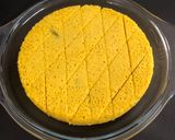 A picture of step 8 of Moong Dal Dhokla.