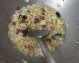 A picture of step 2 of Poha with tea.