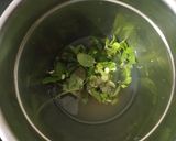 A picture of step 1 of Lichi basil juice.