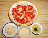 A picture of step 1 of Ripe Banana Ice Cream over Pancakes with Strawberry Sauce.