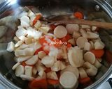 🧡Könnyű, tárkonyos vegyes zöldségleves hús, habarás, rántás nélkül - Jucus módra🧡 recept fázis 2 fotója