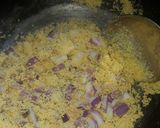 A picture of step 3 of Onion upma.