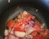 A picture of step 4 of Green mung dal.