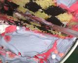Sponge cake vanilla & coklat (Checkerboard cake) with Trick langkah memasak 25 foto