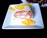 รูปขั้นตอนการทำที่ 6 ของ แฮมชีสเบรดโรล/ขนมปังแฮมชีสไข่โรล (อาหารเช้า) Ham Cheese Bread Egg Roll