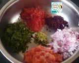 A picture of step 2 of Beetroot Chilla - Healthy Heart Red Chilla.