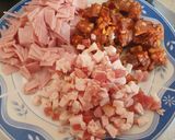 Sonkás-kukoricás és magyaros háromszög recept fázis 4 fotója