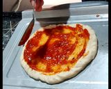 A picture of step 8 of Pizza with spinach and tofu topping.