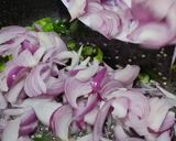A picture of step 1 of Achari Bhindi Fry.