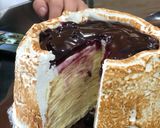 Foto langkah ke 6 dari resep Mille Crepes (Blueberry Cheesecake).