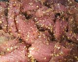 Hình bước làm 1 của món Bò khô (dùng chảo chống dính)
