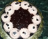 A picture of step 8 of Golden Dust Cake.....molten chocolate.