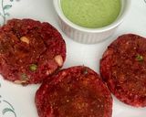 A picture of step 5 of Soft Melt in mouth Beetroot Paneer Kebabs.