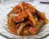 Foto langkah ke 7 dari resep Terong Balado Tumis Bawang Bombay - Level Pedas Sedang.