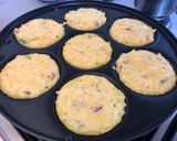 A picture of step 3 of Mini pancakes from leftover rice.