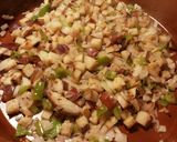 Foto del paso 10 de la receta: Cazuela de pollo con patatas, en salsa de berenjenas y okra