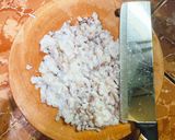 Hình bước làm 2 của món Cơm ngon nhà Huý 🏡: Mực dồn thịt sốt cà - Canh mồng tơi, rau dền, mướp nấu thịt, mọc