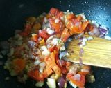 A picture of step 1 of Egg wrapped fried rice | omurice rice/Omelette rice.
