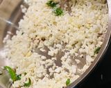 A picture of step 2 of Cabbage poriyal.