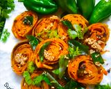 A picture of step 6 of Leftover paratha Patra (famous Gujarati dish).