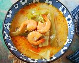 Foto langkah ke 3 dari resep Kubis Terong Udang Masak Lemak Pedas.
