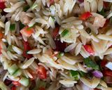 A picture of step 4 of Orzo Pasta Salad.