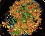 A picture of step 4 of Quinoa in upma style.