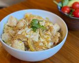 A picture of step 9 of Oyako-don (Parent-child rice bowl 🐔 🐣).