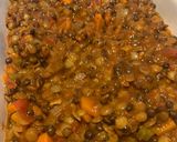 A picture of step 5 of Veggie shepherd’s pie with celeriac topping.