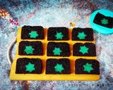 A picture of step 11 of Galaxy Cake.
