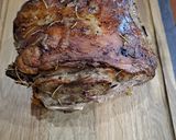 A picture of step 11 of Leg of lamb, baked brinjals and potatoes.