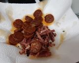 Foto del paso 3 de la receta Alubias blancas con chorizo picante y tiras de bacon