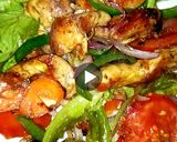 A picture of step 5 of Chicken Stir-Fry Lettuce with Blueberries dressing.