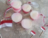 Foto langkah ke 9 dari resep Puding Susu Kedelai Merah Putih.