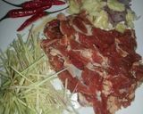 Hình bước làm 1 của món Bò xả ớt