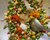 A picture of step 1 of Masala Rice with Kadhi.
