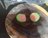 A picture of step 7 of Watermelon-shaped Kaaju Sweets.