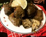 A picture of step 7 of Dolmas / Dolmades (Stuffed Grape Leaves).