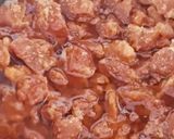 A picture of step 2 of Mamra chikki.