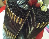 Foto langkah ke 16 dari resep Birthdaycakepokky (basecake brownis kukus ny liem).