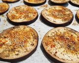 Une image de l'étape 1 de Pizzas sans gluten aux aubergines.
