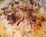 A picture of step 12 of Egg Biryani.
