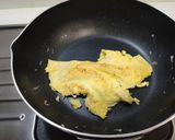 蝦仁菇菇炒蛋早午餐盤的食譜步驟4照片